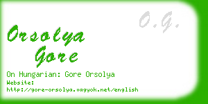 orsolya gore business card